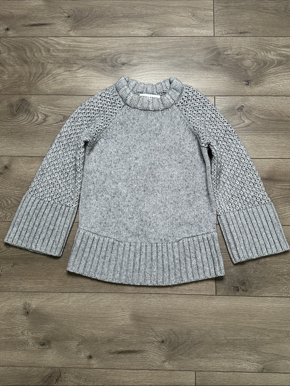 Derek Lam X Athleta Wool‎ Cashmere Chunky Bell Sleeve Sweater Gray Size XS